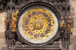 The Calendar Dial of the Prague Astronomical Clock (Orloj) - Cze