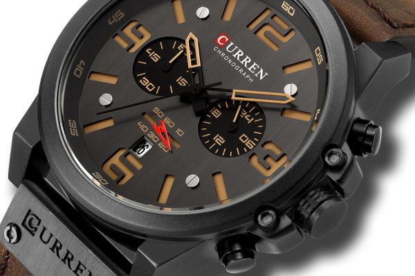 Jam Tangan Kulit Asli Curren 8314 untuk Pria dengan Desain Elegan