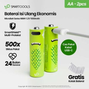 pilihan-terbaik-baterai-aa-lithium-rechargeable-smartoools-isi-2